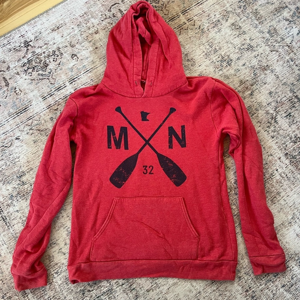 Red Graphic Women's Hoodie Minnesota paddles